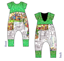 Load image into Gallery viewer, Cutesy Colouring Low Back Romper and Bubble Romper