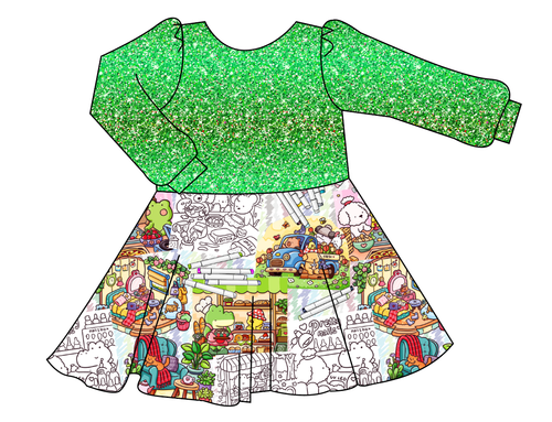 Cutesy Colouring Prairie Dress