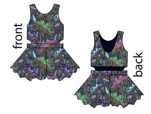 Atomic Monster Kids Playsuit