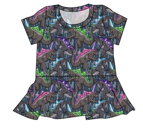Atomic Monster Ladies' Peplum Top