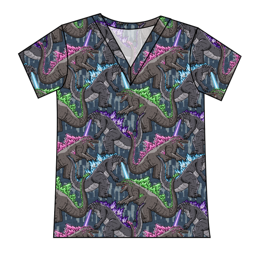 Atomic Monster Ladies' Slouchy V-Neck Tee