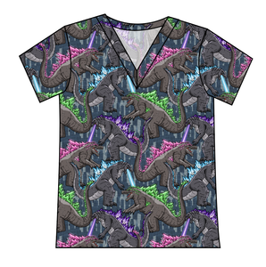 Atomic Monster Ladies' Slouchy V-Neck Tee