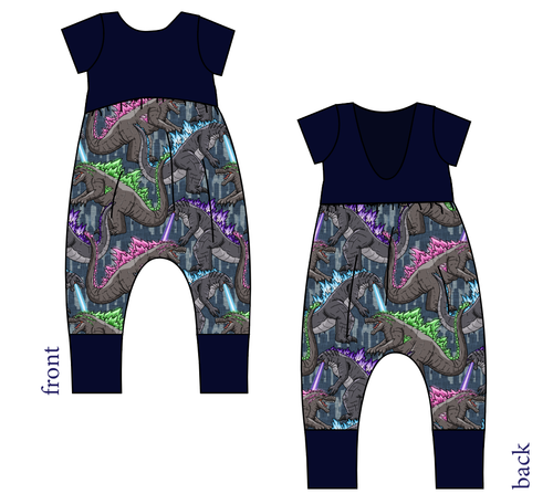 Atomic Monster Low Back Romper and Bubble Romper