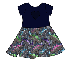 Atomic Monster Molly Heart Back Twirly Dress