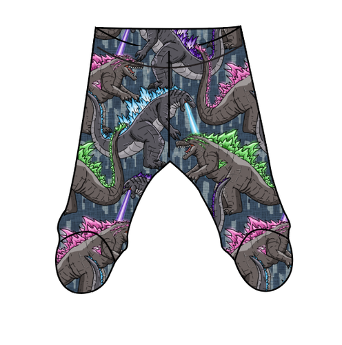 Atomic Monster Newborn Footed Pants