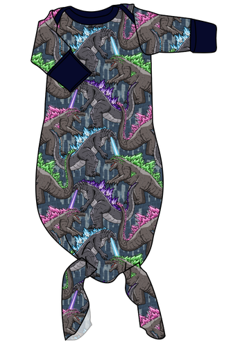 Atomic Monster Newborn Knotted Gown