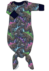 Atomic Monster Newborn Knotted Gown