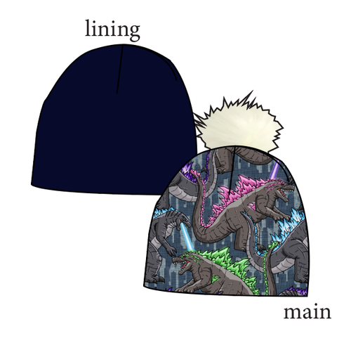 Atomic Monster Slouchy Beanie (Reversible!)