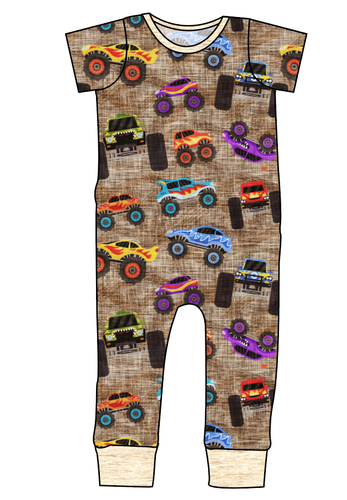 Monster Trucks Emmett Pants And Shorts T-Shirt Romper