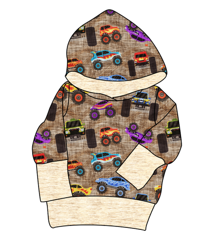 Monster Trucks Grow With Me Hoodie (or Crewneck)