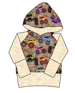 Monster Trucks Grow With Me Hoodie (or Crewneck)