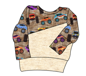 Monster Trucks Grow With Me Hoodie (or Crewneck)