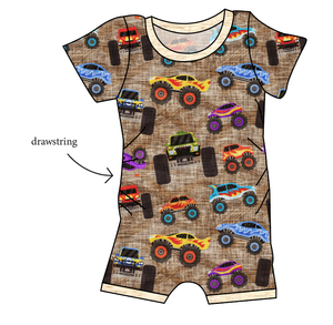 Monster Trucks Grow With Me Pants And Shorts Romper