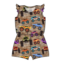 Load image into Gallery viewer, Monster Trucks Ivy Summer Romper