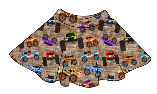 Monster Trucks Ladies' Circle Skirt