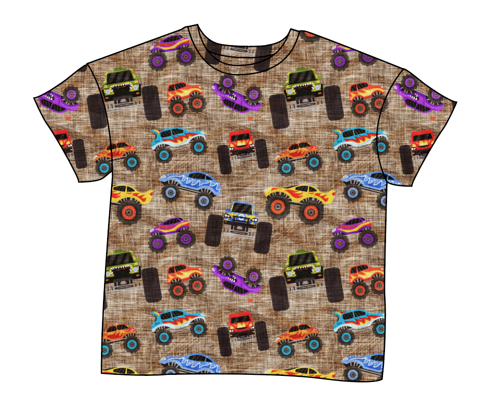 Monster Trucks Ladies' Oversized Tee