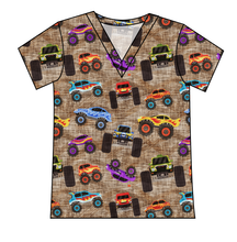 Load image into Gallery viewer, Monster Trucks Ladies&#39; Slouchy V-Neck Tee
