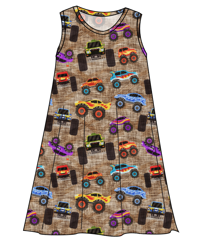 Monster Trucks Ladies' Swing Dress
