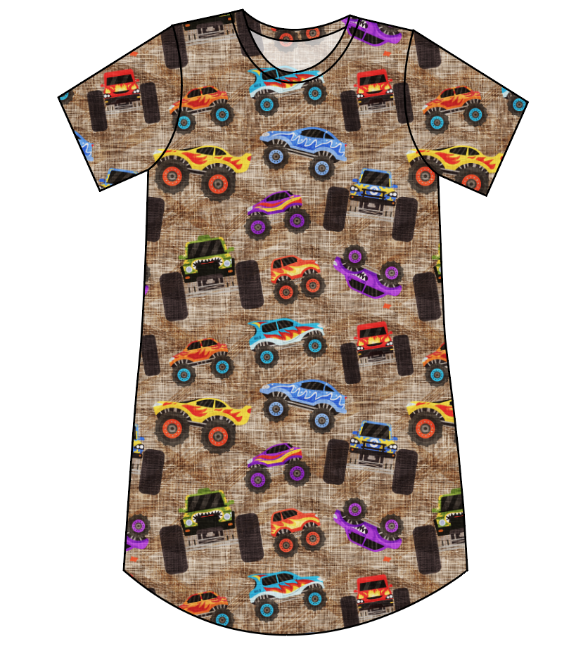 Monster Trucks Ladies' T-Shirt Dress