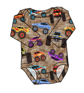Monster Trucks Lap Neck Bodysuit