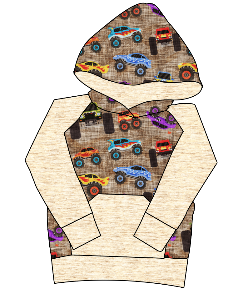 Monster Trucks Mens' Hoodie