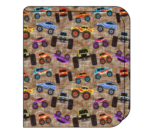 Monster Trucks Swaddle Blanket