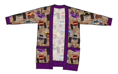 Monster Trucks Kids Grandpa Cardigan