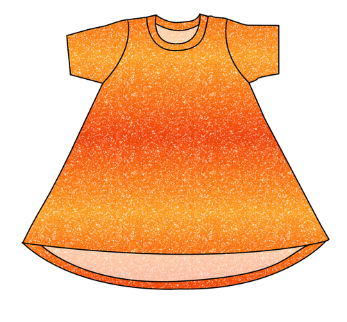 Showgirl Glitter Basic T-Shirt Dress