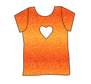 Showgirl Glitter Cambria Heart Back Tee