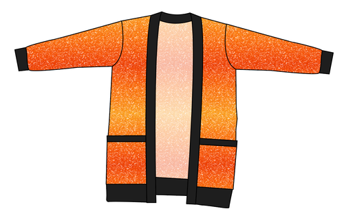 Showgirl Glitter Kids Grandpa Cardigan