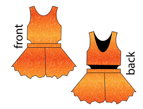 Showgirl Glitter Kids Playsuit