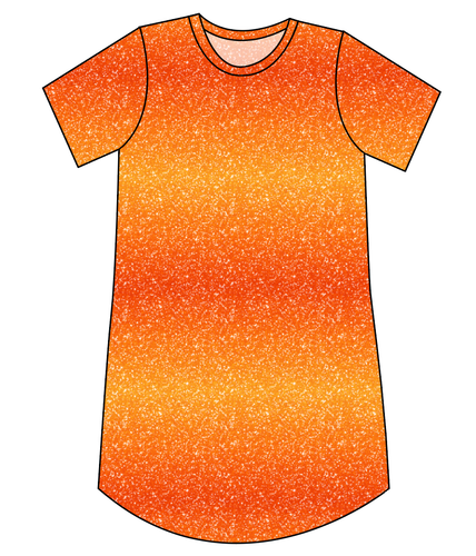 Showgirl Glitter Ladies' T-Shirt Dress