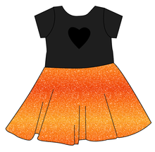 Load image into Gallery viewer, Showgirl Glitter Molly Heart Back Twirly Dress
