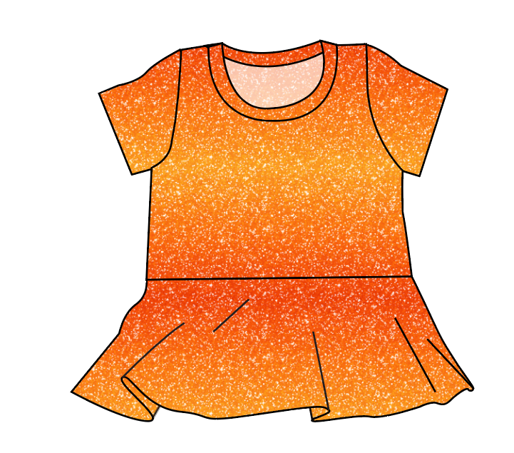 Showgirl Glitter Peplum Top