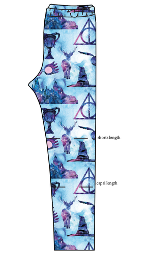 Midnight At Hogwarts Basic Leggings