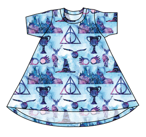 Midnight At Hogwarts Basic T-Shirt Dress