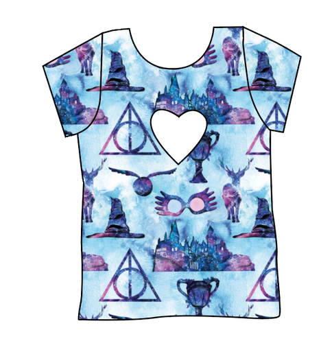 Midnight At Hogwarts Cambria Heart Back Tee