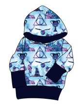 Load image into Gallery viewer, Midnight At Hogwarts Grow With Me Hoodie (or Crewneck)