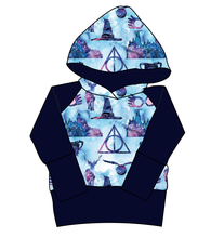 Load image into Gallery viewer, Midnight At Hogwarts Grow With Me Hoodie (or Crewneck)