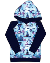 Load image into Gallery viewer, Midnight At Hogwarts Ladies Hoodie