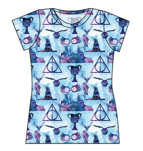 Midnight At Hogwarts Ladies' Basic Tee