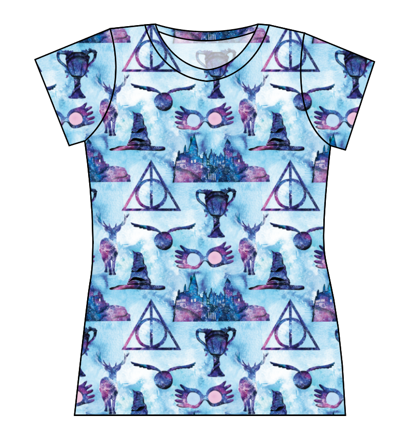 Midnight At Hogwarts Ladies' Basic Tee