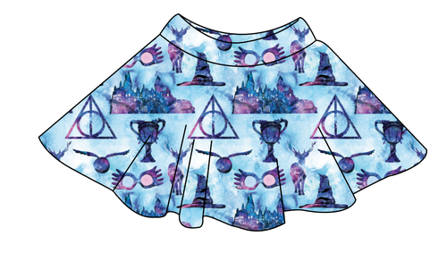 Midnight At Hogwarts Ladies' Circle Skirt