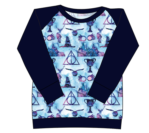 Midnight At Hogwarts Ladies' Classic Crewneck