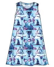 Load image into Gallery viewer, Midnight At Hogwarts Ladies&#39; Swing Dress