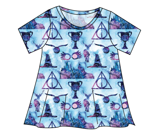 Midnight At Hogwarts Ladies' Swing Tee