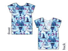 Load image into Gallery viewer, Midnight At Hogwarts Low Back Ballerina Tee