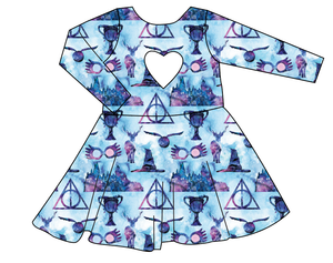 Midnight At Hogwarts Molly Heart Back Twirly Dress