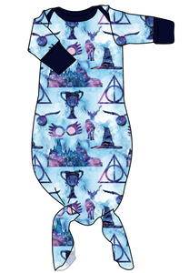 Midnight At Hogwarts Newborn Knotted Gown