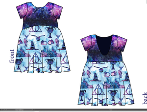 Midnight At Hogwarts Low Back Dress